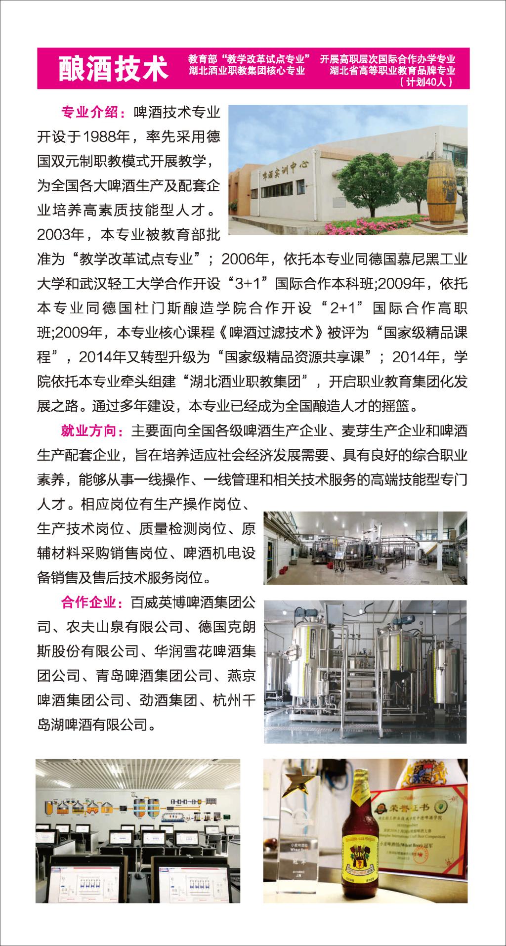 湖北轻工职业技术学院2022年单招招生专业